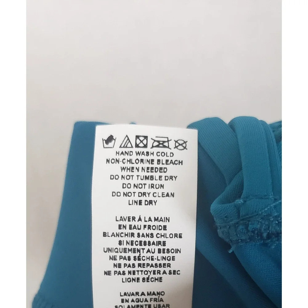 La Blanca Teal Blue Strappy Cage Back One Piece Swimsuit 6 Beach Resortwear‎